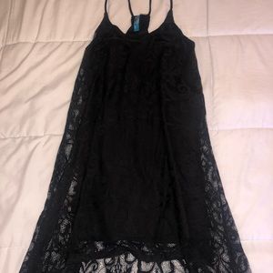 Francesca’s Shift Black Lace High-Low